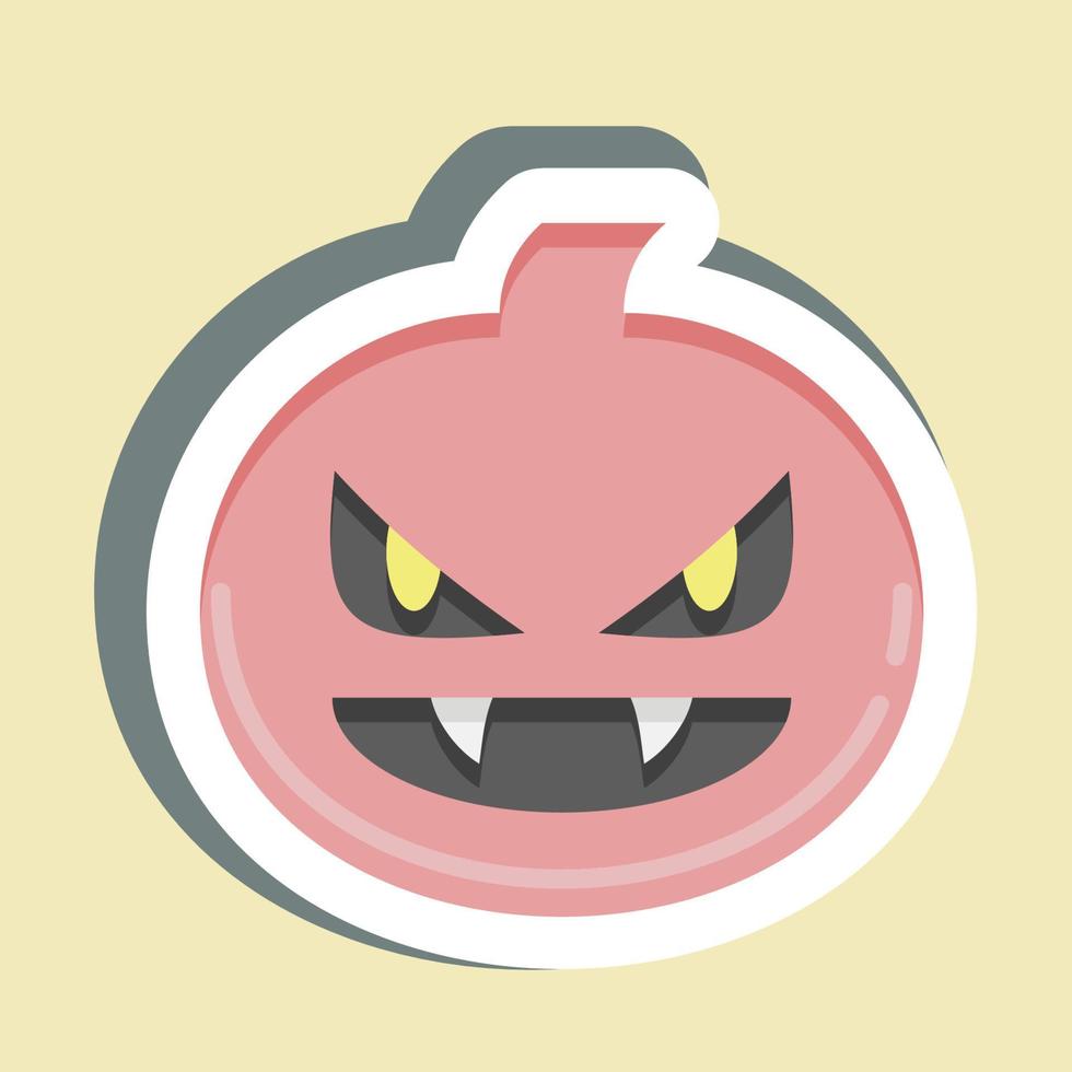 Sticker Pumpkin. suitable for Halloween symbol. simple design editable. design template vector. simple illustration vector