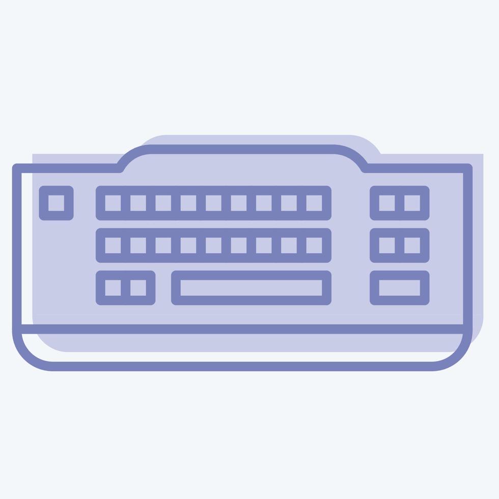 teclado de iconos. adecuado para el símbolo de los componentes de la computadora. estilo de dos tonos. diseño simple editable. vector de plantilla de diseño. ilustración sencilla