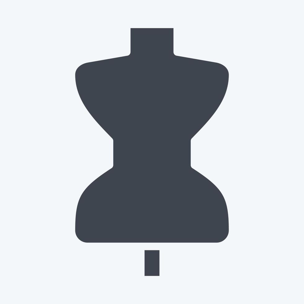 Icon Tailor Dummy. suitable for education symbol. glyph style. simple design editable. design template vector. simple illustration vector