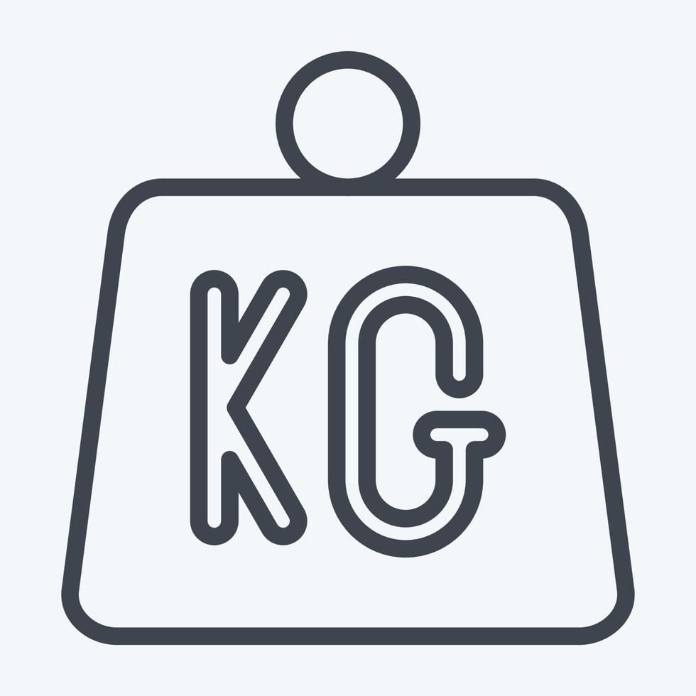 Icon Weight. suitable for education symbol. line style. simple design editable. design template vector. simple illustration vector