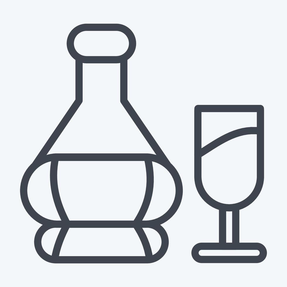 Icon Chianti. suitable for education symbol. line style. simple design editable. design template vector. simple illustration vector