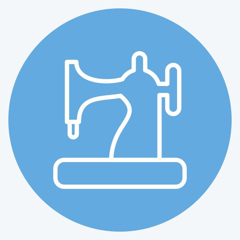 Icon Sewing Machine. suitable for education symbol. blue eyes style. simple design editable. design template vector. simple illustration vector