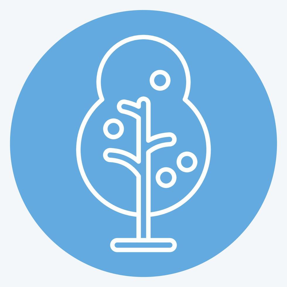árbol de iconos adecuado para el símbolo del parque de la ciudad. estilo de ojos azules. diseño simple editable. vector de plantilla de diseño. ilustración sencilla