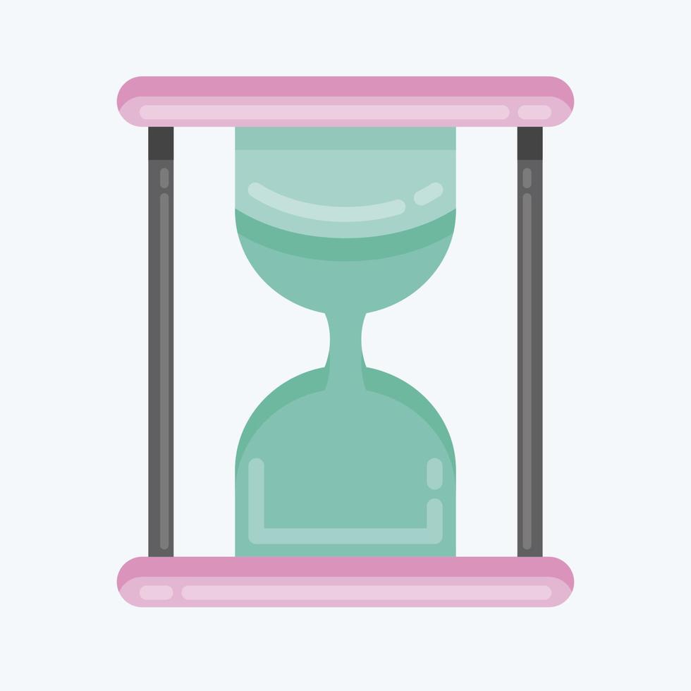 icono de reloj de arena. adecuado para el símbolo de la educación. estilo plano diseño simple editable. vector de plantilla de diseño. ilustración sencilla