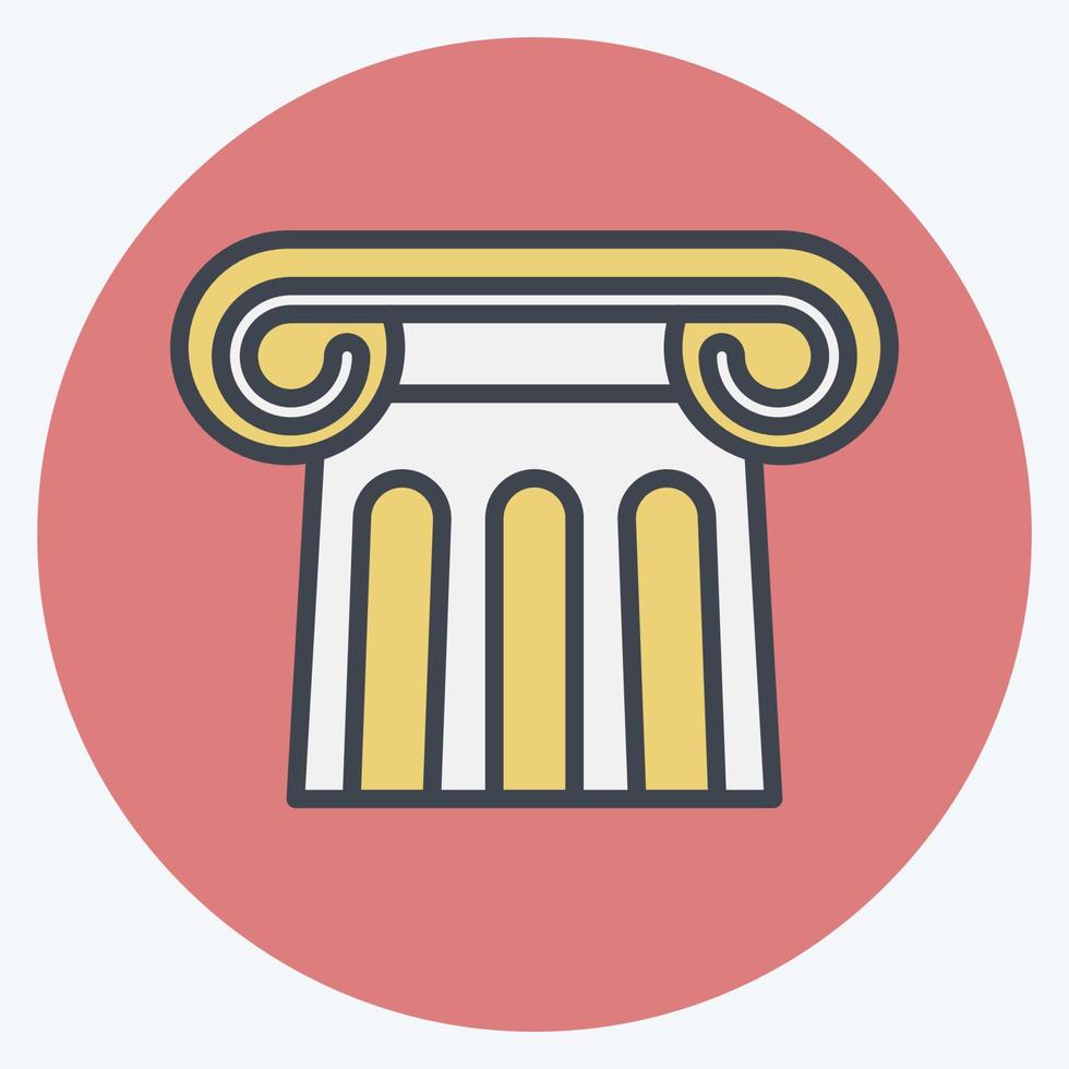 Icon Antiquity. suitable for education symbol. color mate style. simple design editable. design template vector. simple illustration vector