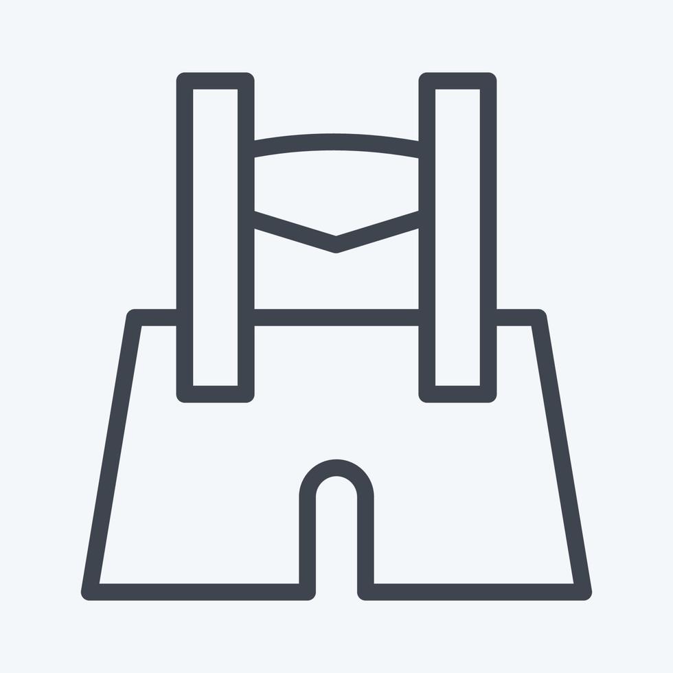 Icon Lederhose. suitable for education symbol. line style. simple design editable. design template vector. simple illustration vector