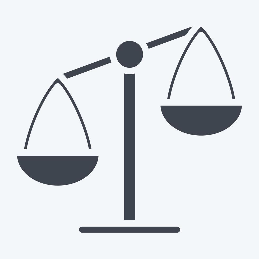 Icon Brass Scales. suitable for education symbol. glyph style. simple design editable. design template vector. simple illustration vector