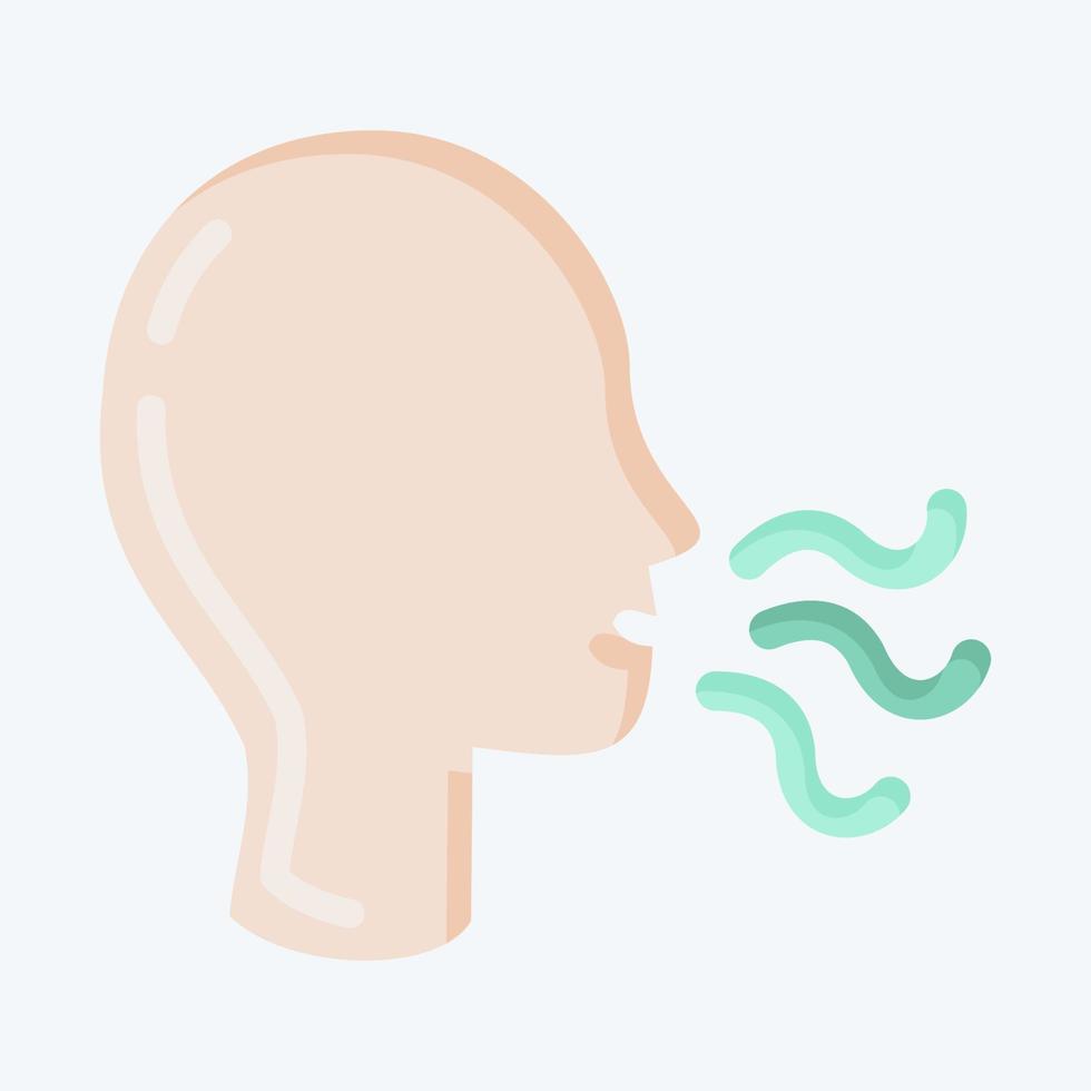 icono pérdida del olfato. adecuado para el símbolo de la gripe. estilo plano diseño simple editable. vector de plantilla de diseño. ilustración sencilla