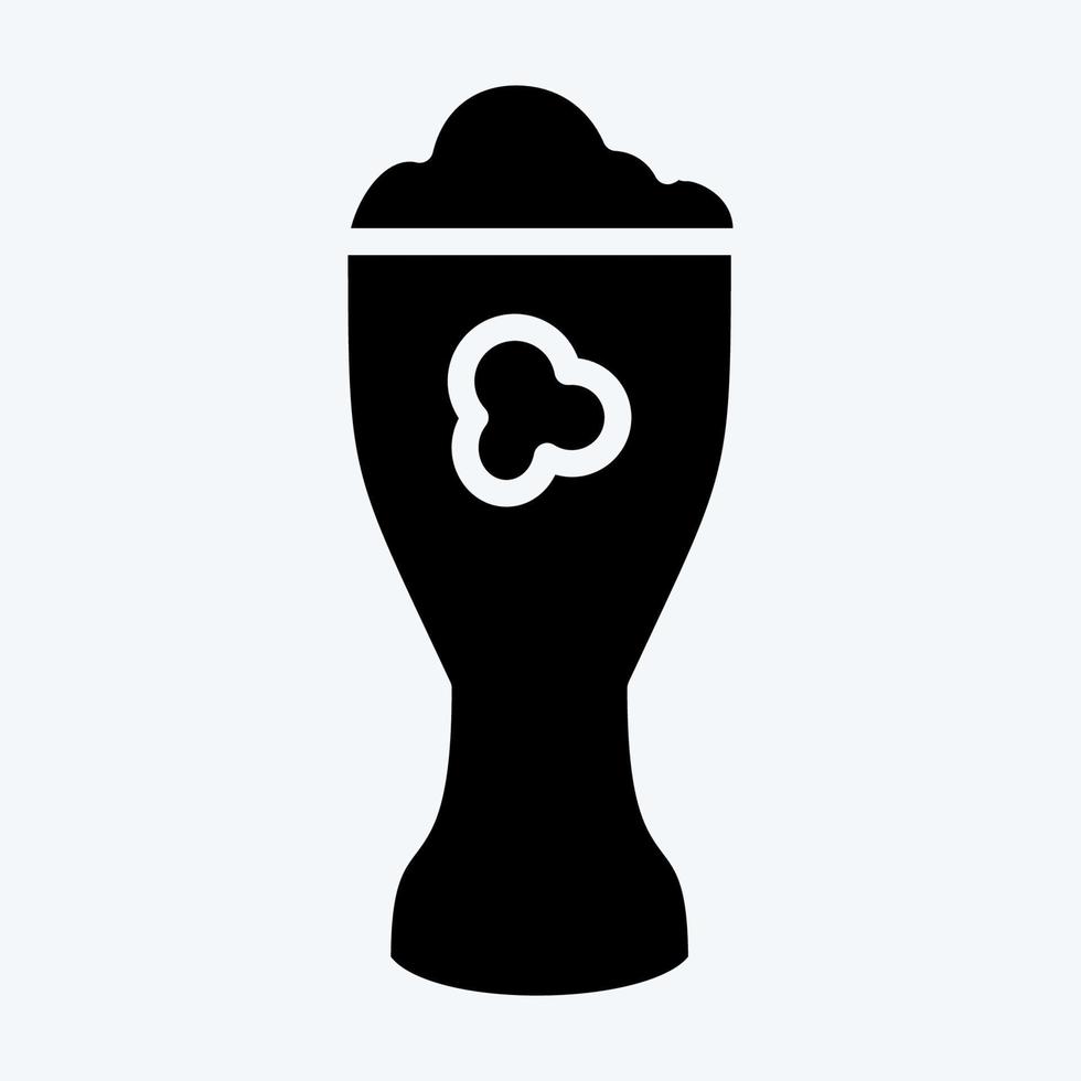 cerveza icono. adecuado para el símbolo de la educación. estilo de glifo. diseño simple editable. vector de plantilla de diseño. ilustración sencilla