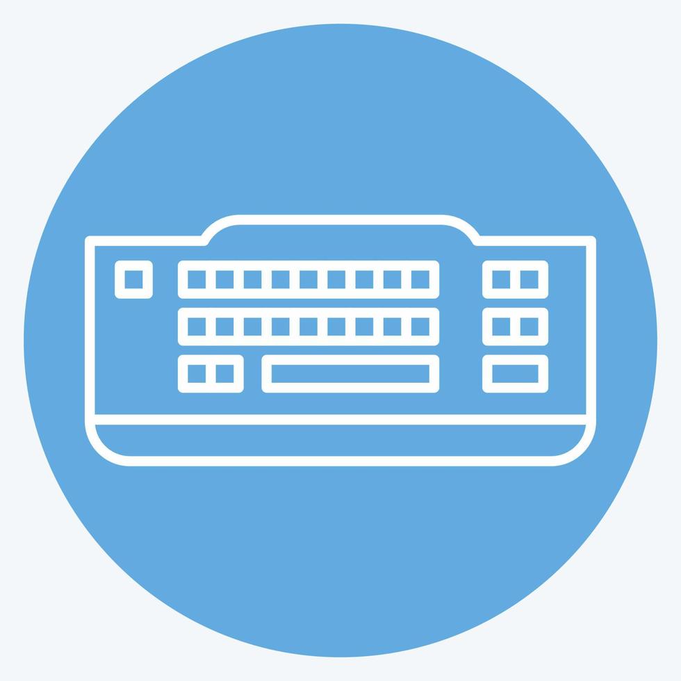 Icon Keyboard. suitable for Computer Components symbol. blue eyes style. simple design editable. design template vector. simple illustration vector