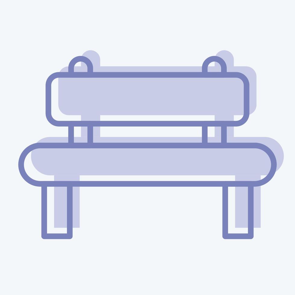 Icon Bench. suitable for City Park symbol. two tone style. simple design editable. design template vector. simple illustration vector