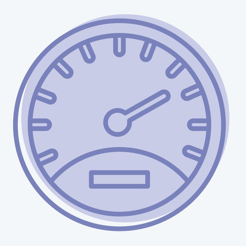 Icon Speedometer. suitable for education symbol. two tone style. simple design editable. design template vector. simple illustration vector