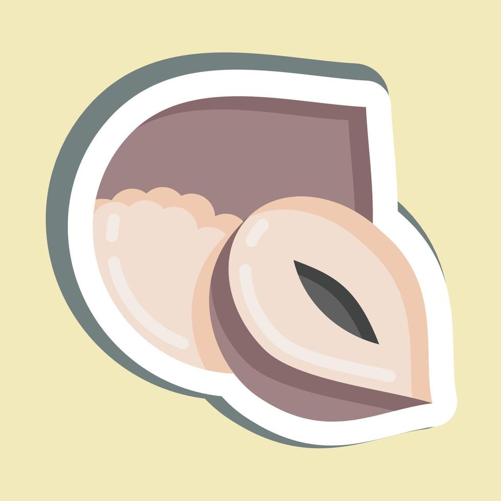 Sticker Hazelnut. suitable for Nuts symbol. simple design editable. design template vector. simple illustration vector
