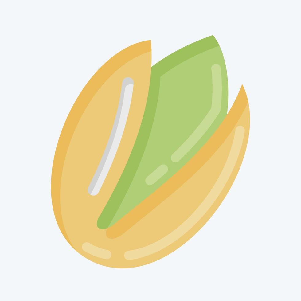 icono de pistacho. adecuado para el símbolo de las nueces. estilo plano diseño simple editable. vector de plantilla de diseño. ilustración sencilla