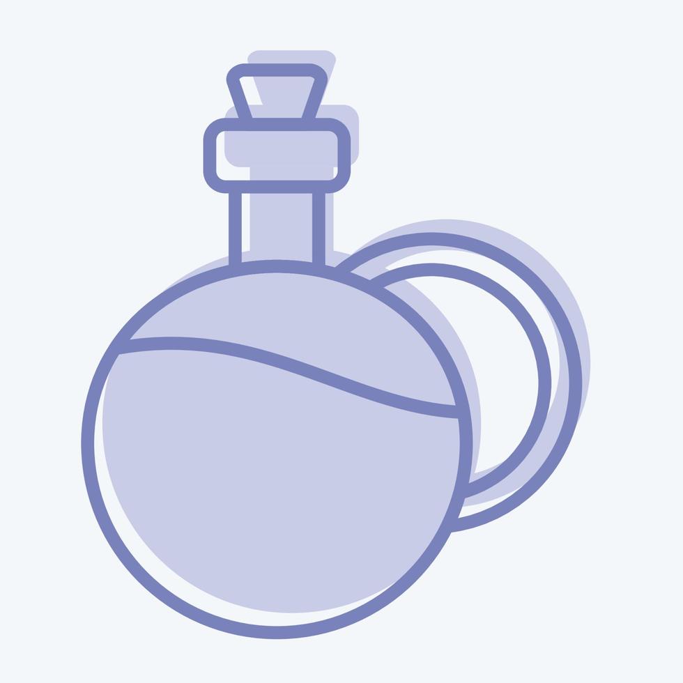 icono de aceite de oliva. adecuado para el símbolo de la educación. estilo de dos tonos. diseño simple editable. vector de plantilla de diseño. ilustración sencilla