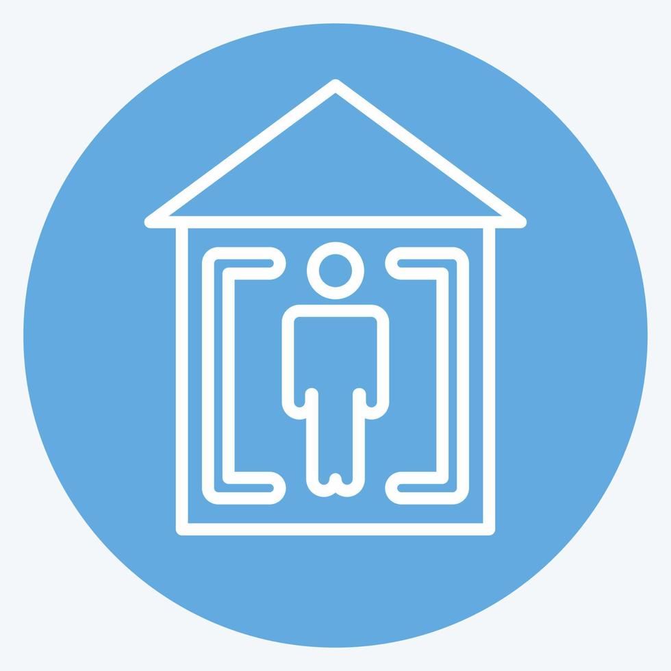 Icon Self Isolating. suitable for flu symbol. blue eyes style. simple design editable. design template vector. simple illustration vector