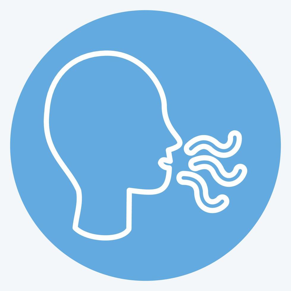 Icon Loss Of Smell. suitable for flu symbol. blue eyes style. simple design editable. design template vector. simple illustration vector