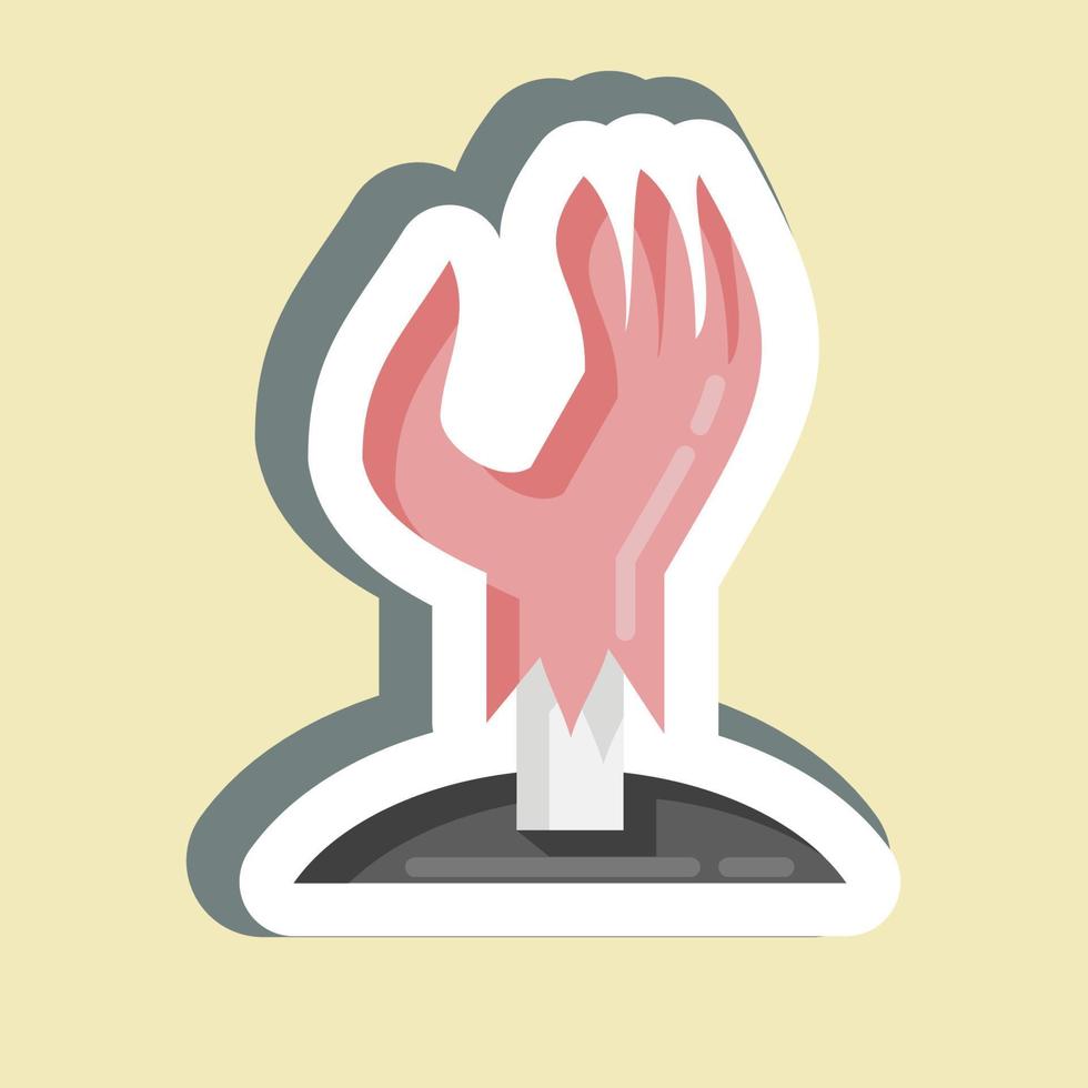 Sticker Zombie. suitable for Halloween symbol. simple design editable. design template vector. simple illustration vector