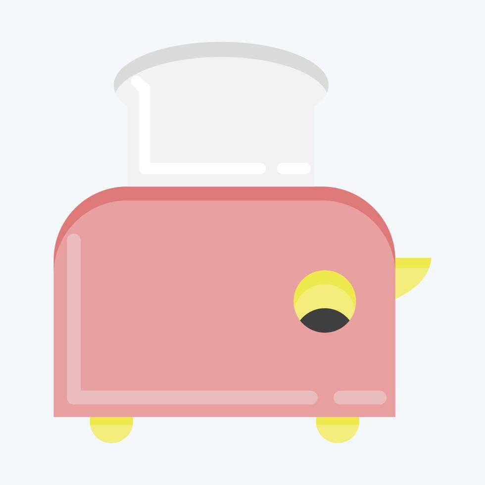 Icon Toaster. suitable for Kitchen Appliances symbol. flat style. simple design editable. design template vector. simple illustration vector