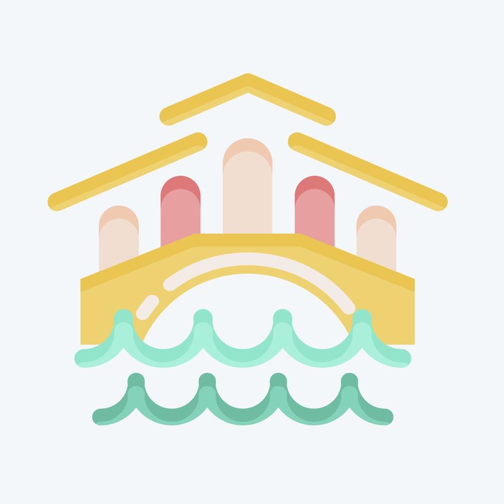 Icon Venice. suitable for education symbol. flat style. simple design editable. design template vector. simple illustration vector
