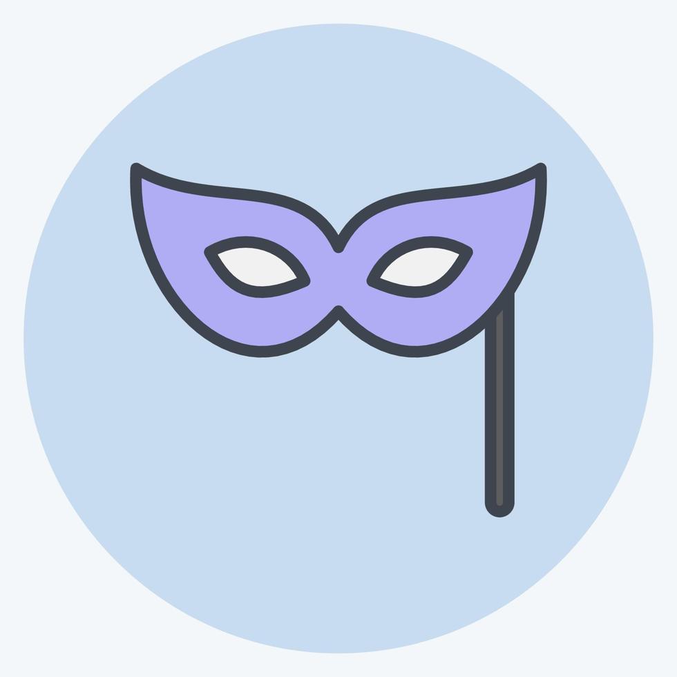 Icon Masquerade. suitable for education symbol. color mate style. simple design editable. design template vector. simple illustration vector