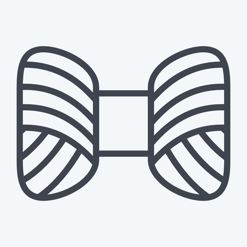 Icon Skein Of Yarn. suitable for education symbol. line style. simple design editable. design template vector. simple illustration vector