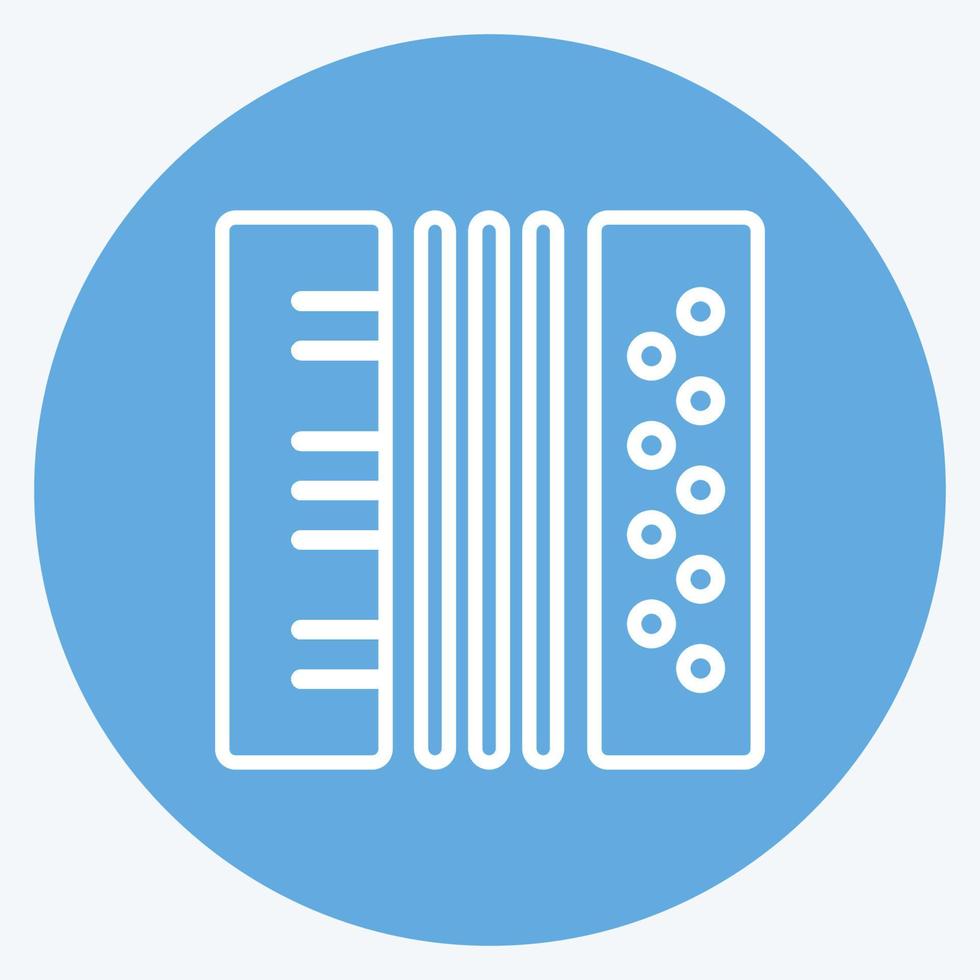 Icon Accordion. suitable for education symbol. blue eyes style. simple design editable. design template vector. simple illustration vector
