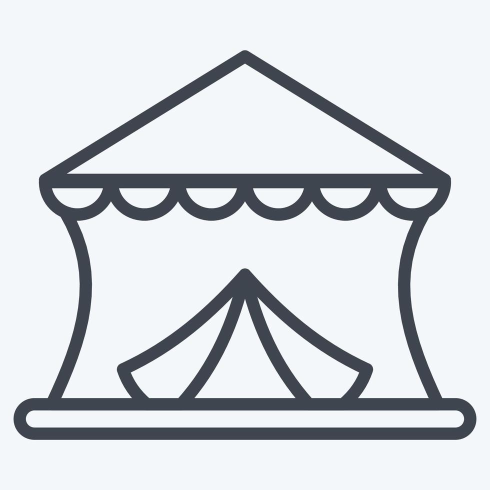 Icon Circus. suitable for education symbol. line style. simple design editable. design template vector. simple illustration vector