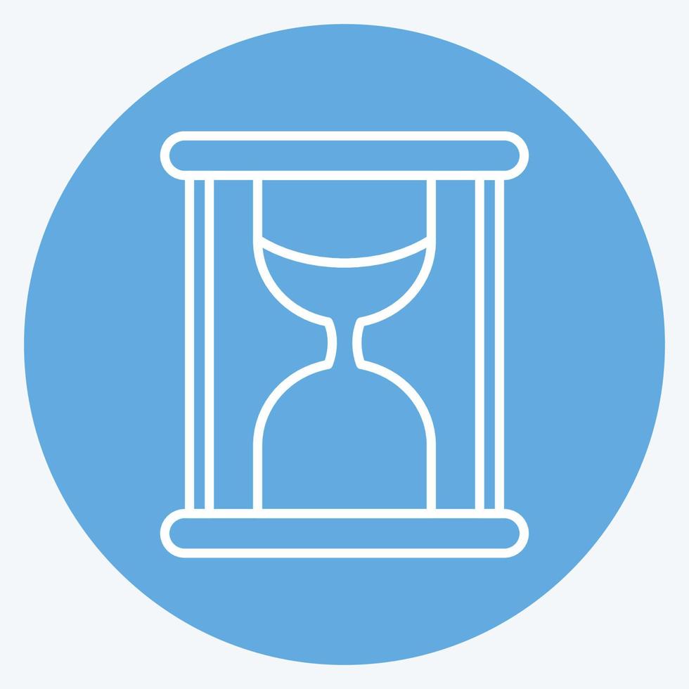 Icon Sandglass. suitable for education symbol. blue eyes style. simple design editable. design template vector. simple illustration vector