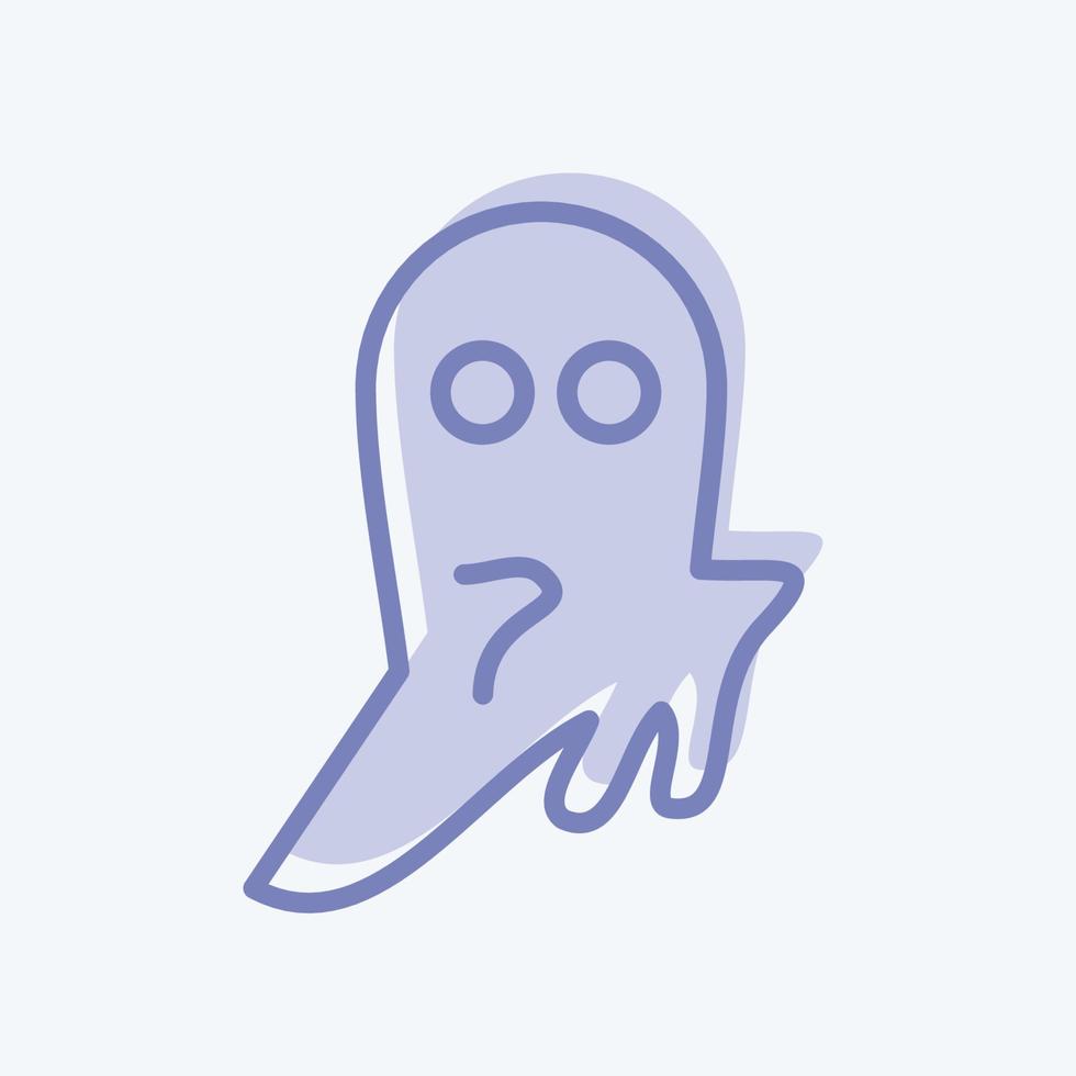 Icon Ghost. suitable for Halloween symbol. two tone style. simple design editable. design template vector. simple illustration vector