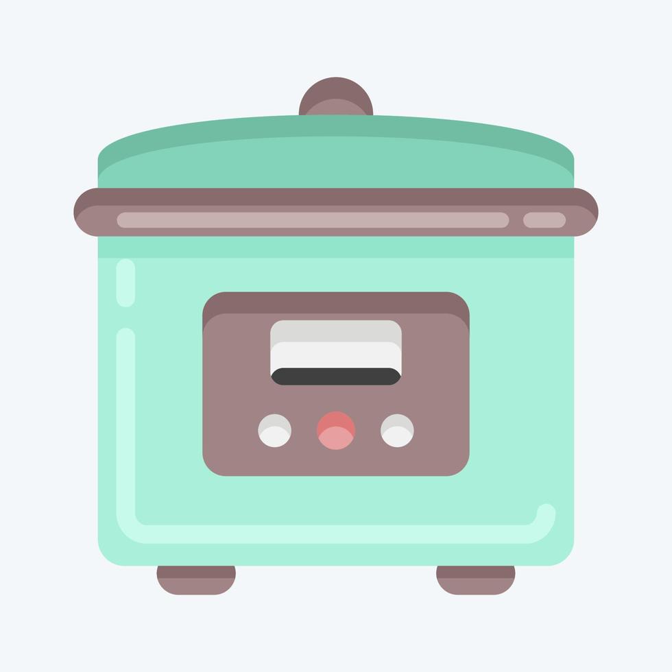 Icon Rice Cooker. suitable for Kitchen Appliances symbol. flat style. simple design editable. design template vector. simple illustration vector