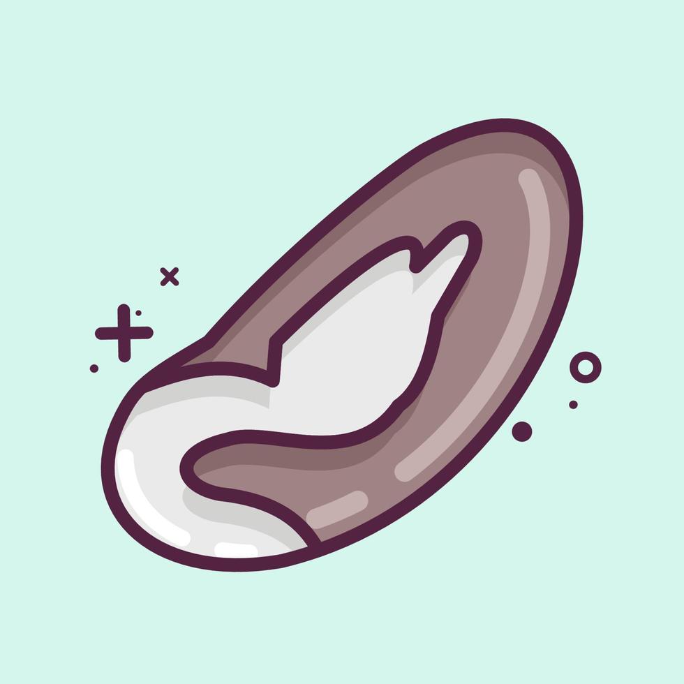 icono de nuez de Brasil. adecuado para el símbolo de las nueces. estilo mbe. diseño simple editable. vector de plantilla de diseño. ilustración sencilla