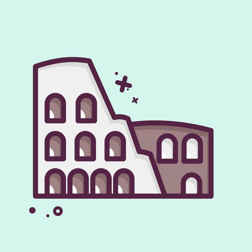 Icon Colosseum. suitable for education symbol. MBE style. simple design editable. design template vector. simple illustration vector