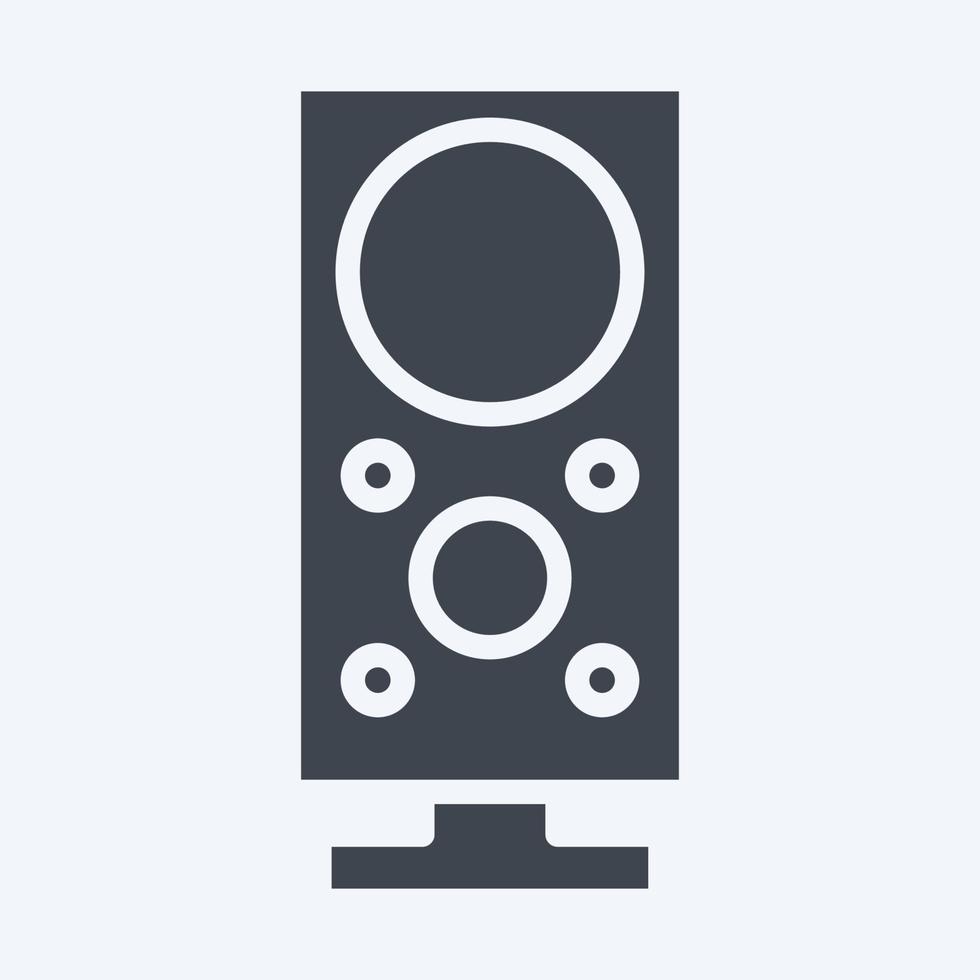 Icon Subwoofer. suitable for Computer Components symbol. glyph style. simple design editable. design template vector. simple illustration vector