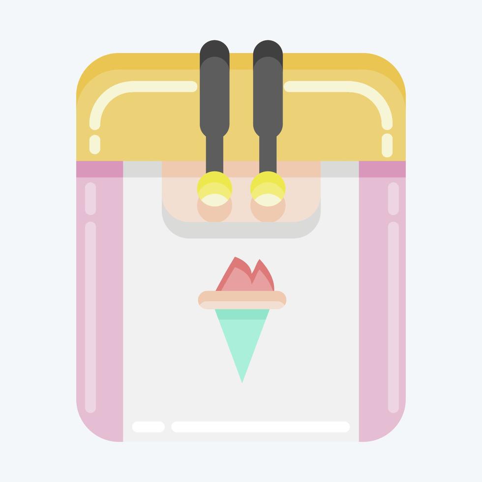 Icon Ice Cream Machine. suitable for Kitchen Appliances symbol. flat style. simple design editable. design template vector. simple illustration vector