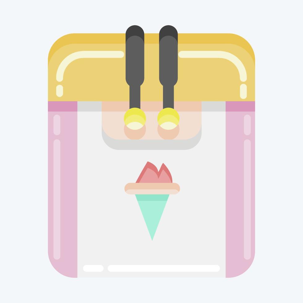 icono de la máquina de helados. adecuado para el símbolo de electrodomésticos de cocina. estilo plano diseño simple editable. vector de plantilla de diseño. ilustración sencilla