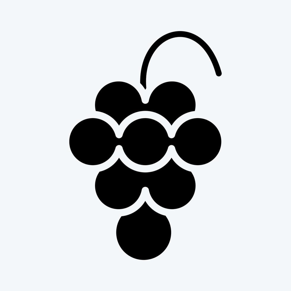 Icon Grape. suitable for education symbol. glyph style. simple design editable. design template vector. simple illustration vector