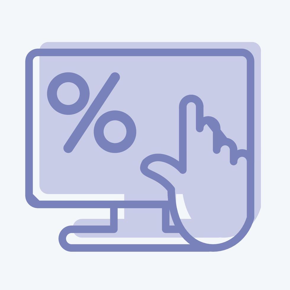 Icon Online Loan. suitable for education symbol. two tone style. simple design editable. design template vector. simple illustration vector
