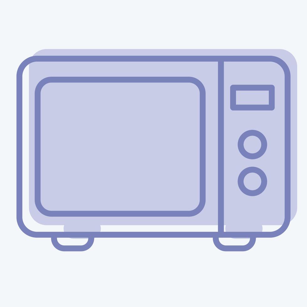 Icon Microwave. suitable for Kitchen Appliances symbol. two tone style. simple design editable. design template vector. simple illustration vector