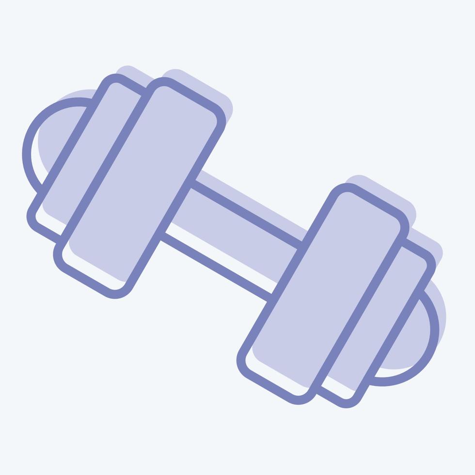 Icon Barbell. suitable for education symbol. two tone style. simple design editable. design template vector. simple illustration vector
