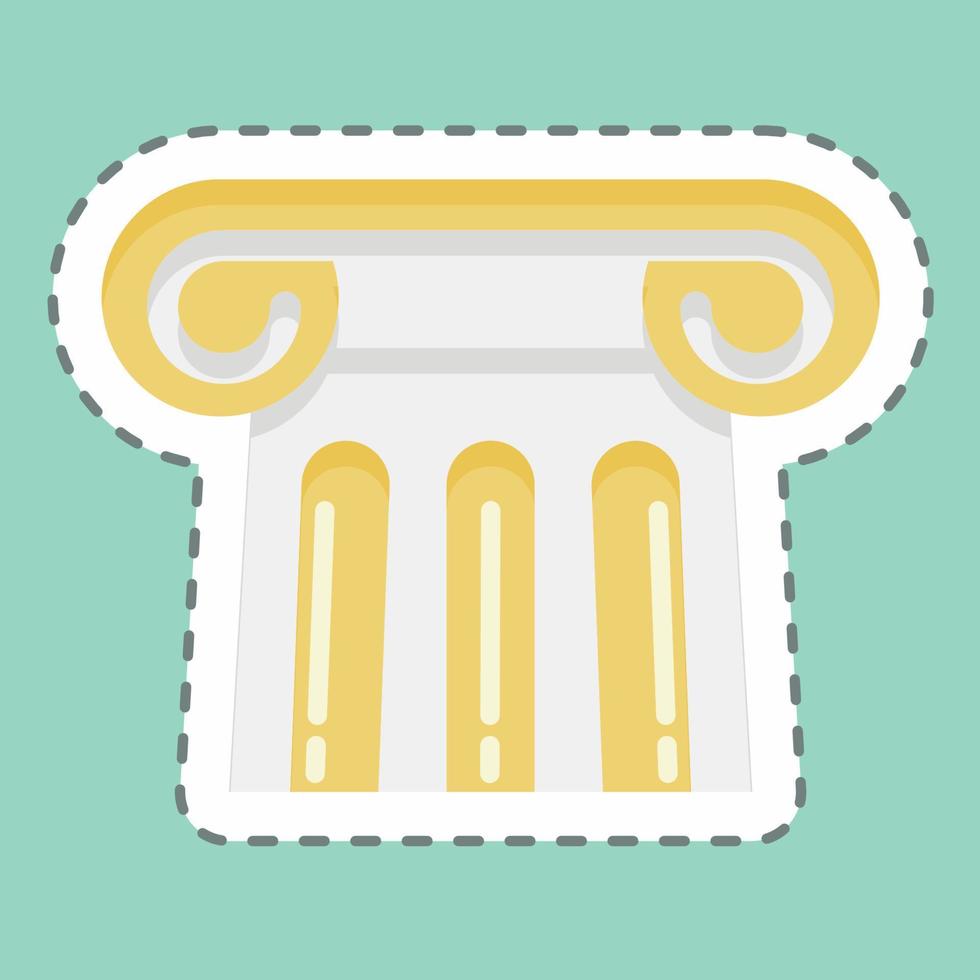 Sticker line cut Antiquity. suitable for education symbol. simple design editable. design template vector. simple illustration vector