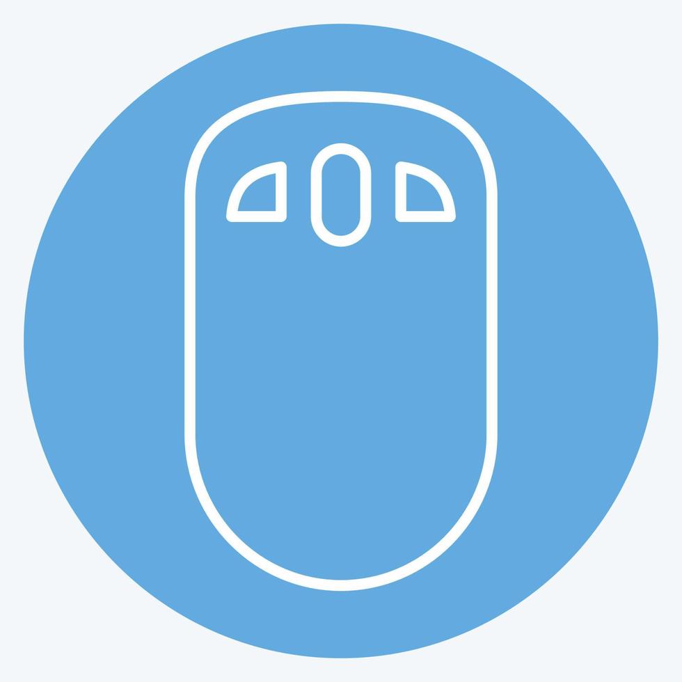Icon Mouse. suitable for Computer Components symbol. blue eyes style. simple design editable. design template vector. simple illustration vector