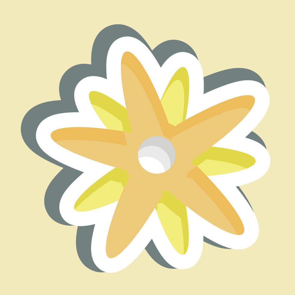 Sticker Edelweiss. suitable for education symbol. simple design editable. design template vector. simple illustration vector