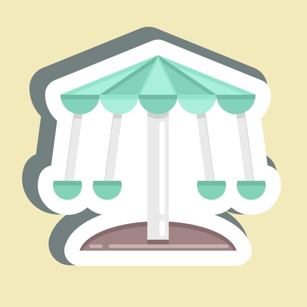 Sticker Carousel. suitable for education symbol. simple design editable. design template vector. simple illustration vector