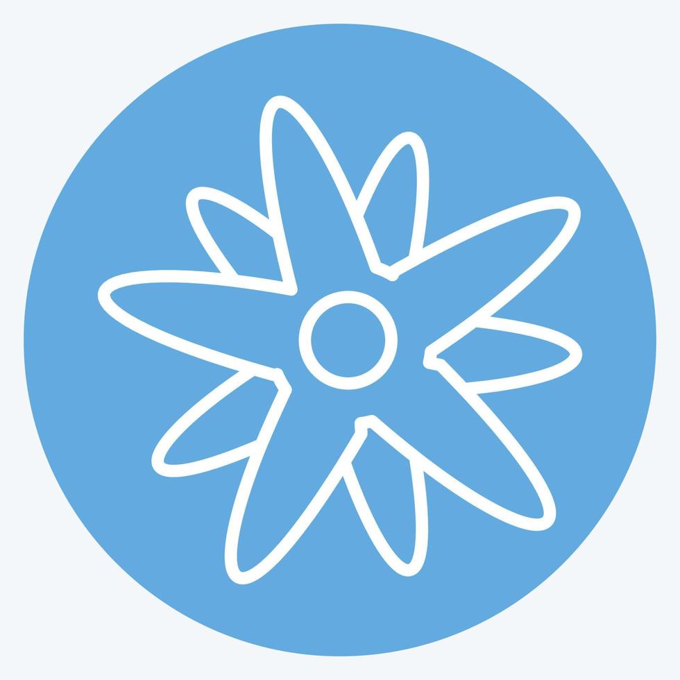 icono edelweiss. adecuado para el símbolo de la educación. estilo de ojos azules. diseño simple editable. vector de plantilla de diseño. ilustración sencilla