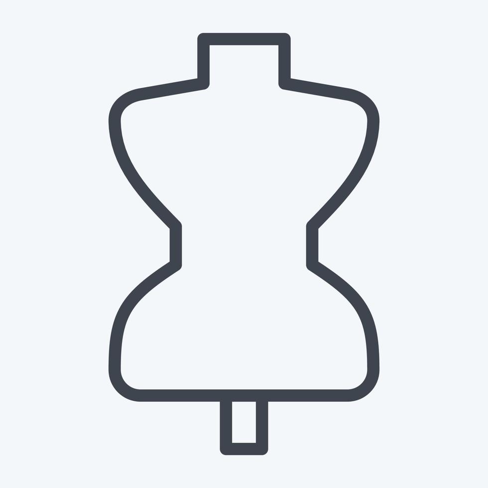 Icon Tailor Dummy. suitable for education symbol. line style. simple design editable. design template vector. simple illustration vector