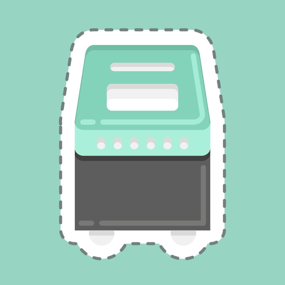 Sticker line cut Bread Maker. suitable for Kitchen Appliances symbol. simple design editable. design template vector. simple illustration vector