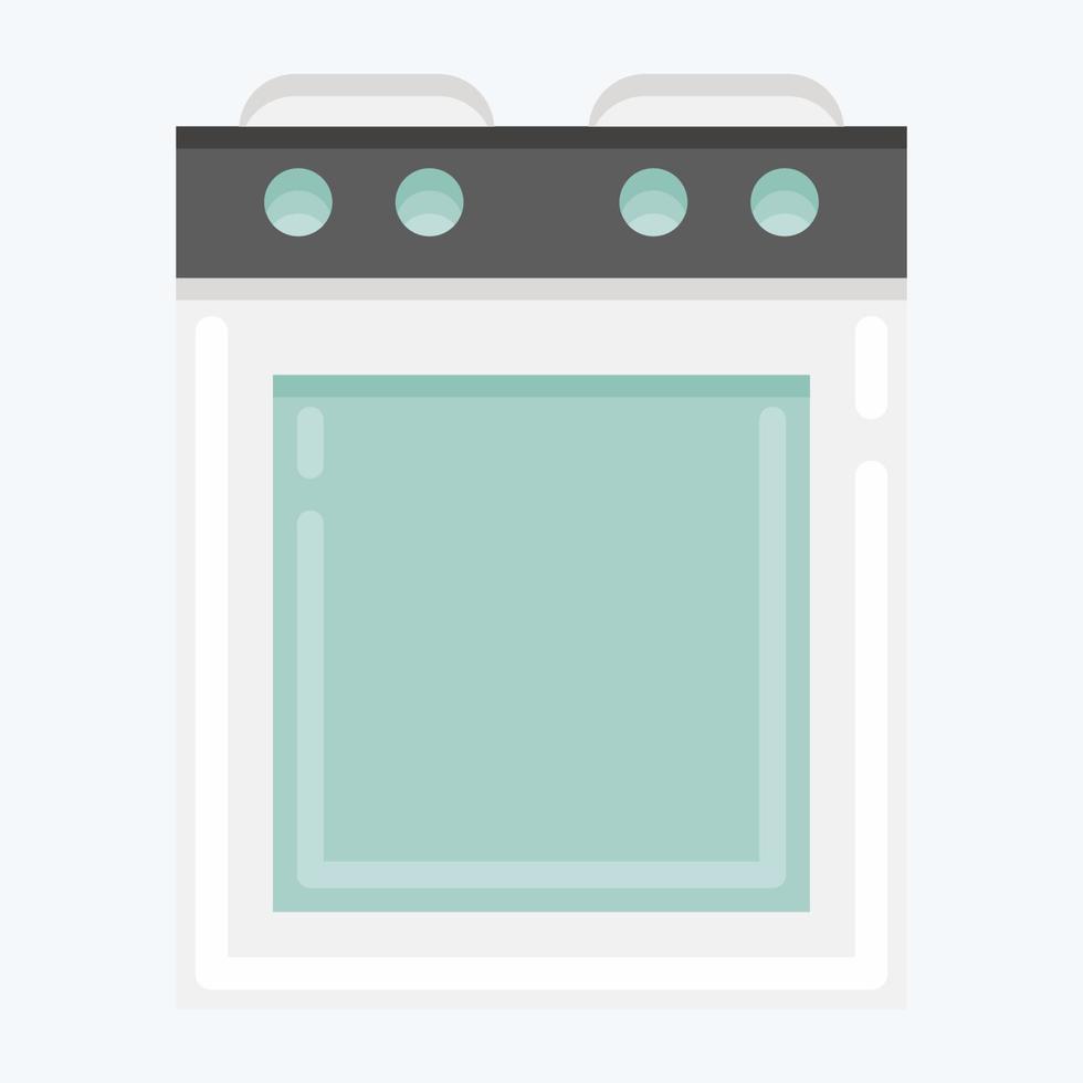 Icon Stove. suitable for Kitchen Appliances symbol. flat style. simple design editable. design template vector. simple illustration vector