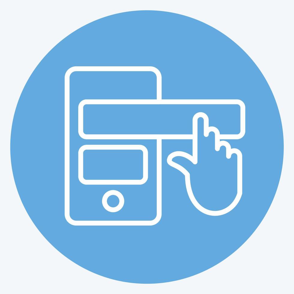 Icon Conversational Interface. suitable for education symbol. blue eyes style. simple design editable. design template vector. simple illustration vector