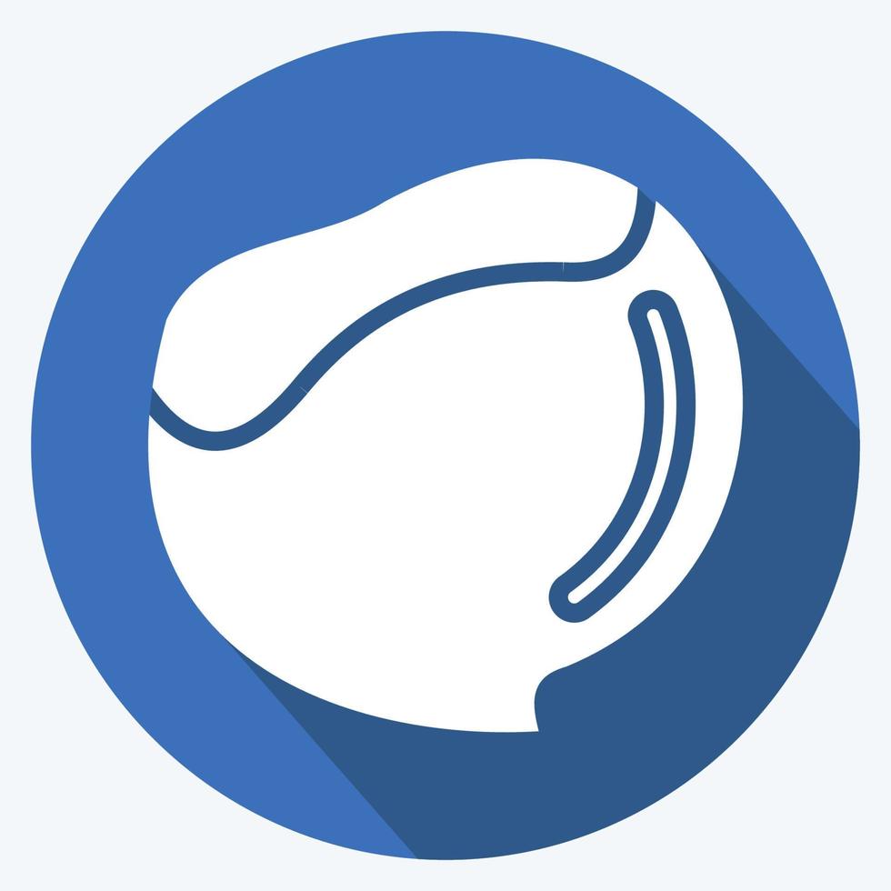 Icon Chestnut. suitable for Nuts symbol. long shadow style. simple design editable. design template vector. simple illustration vector